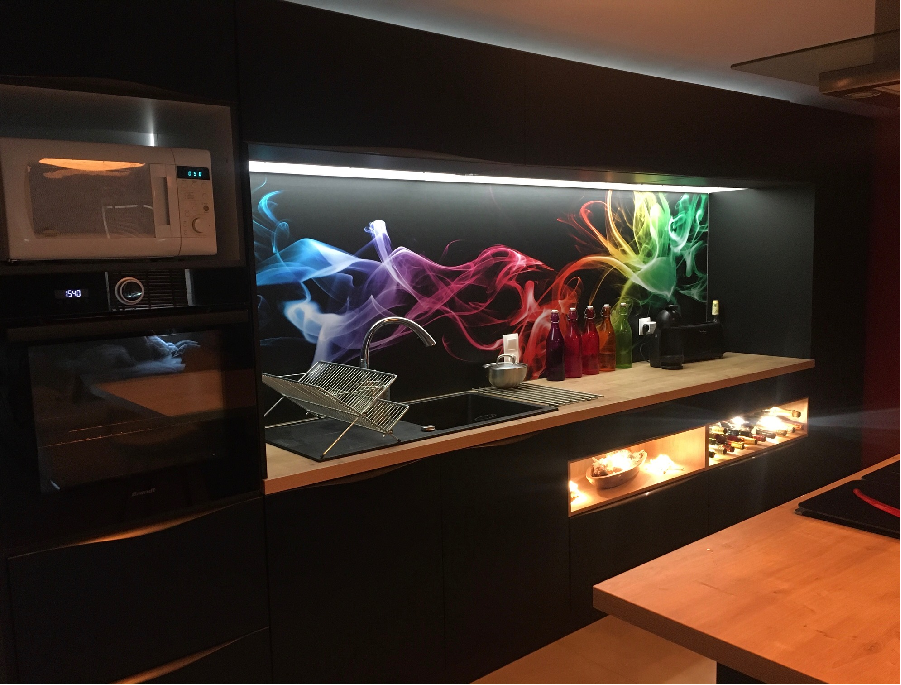 Fototapeta do kuchyně Černý kouř