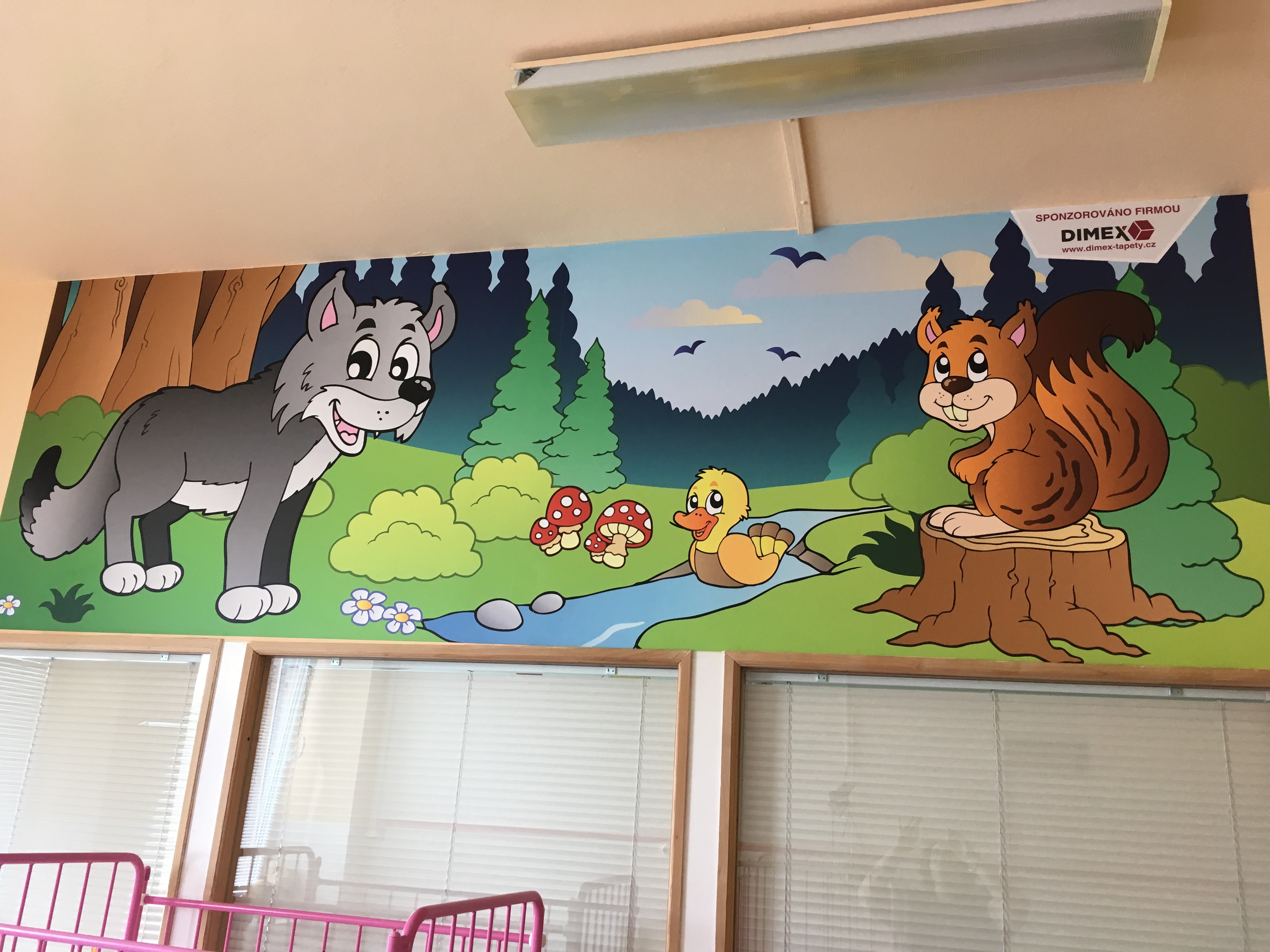 Vliesová fototapeta pro děti Zvířátka v lese