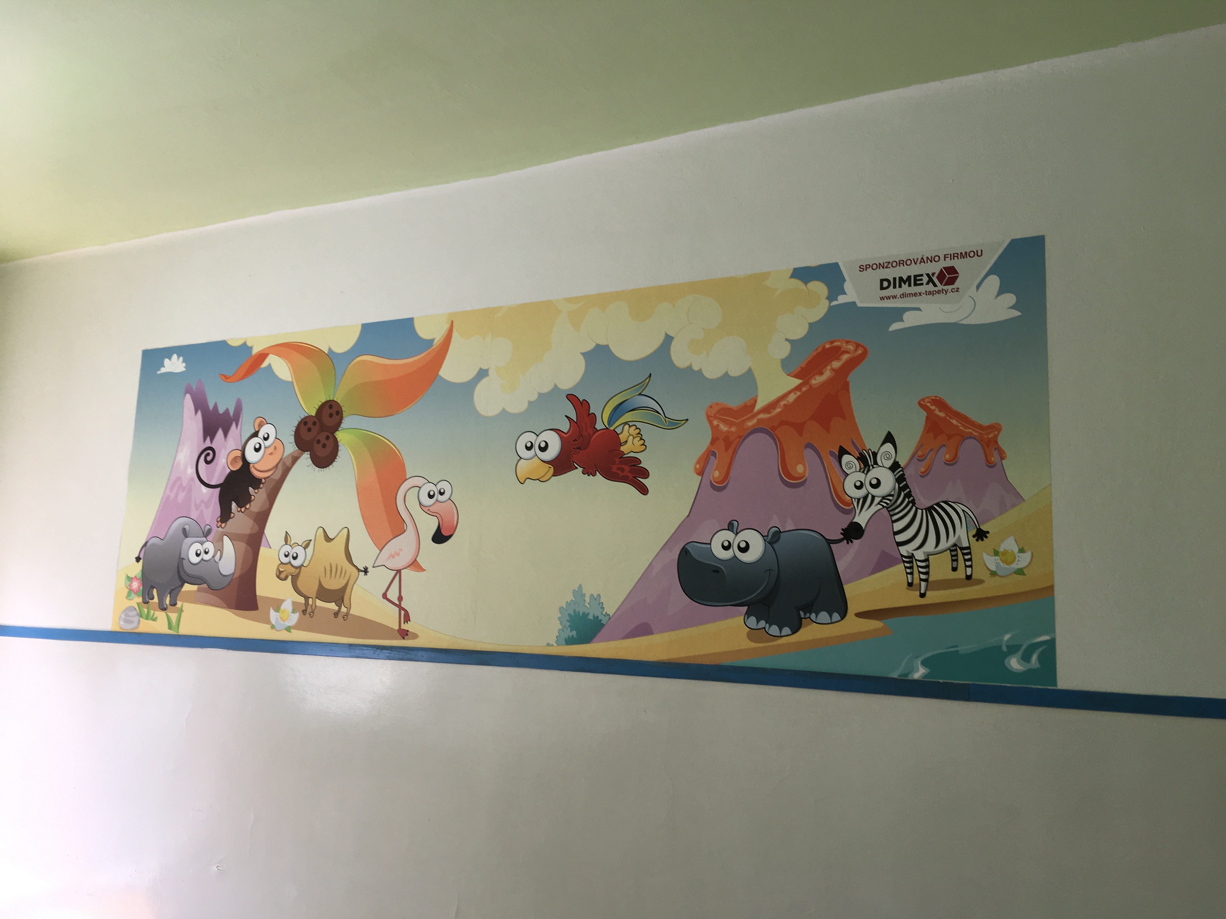 Vliesová fototapeta pro děti Zvířátka ze savany