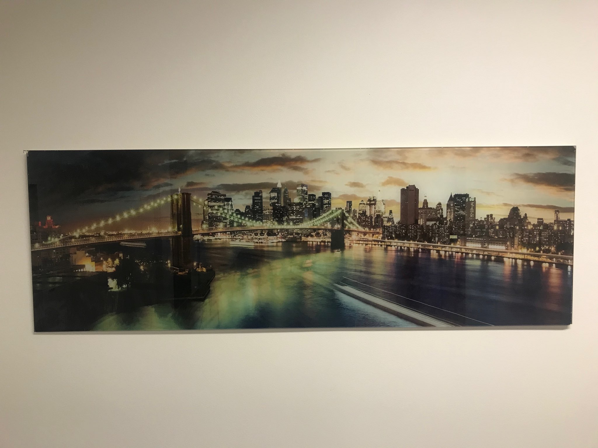 Skleněný obraz noční město